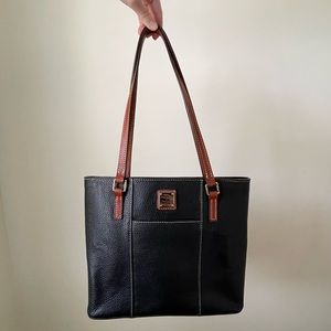 Dooney & Bourke Black Pebble Grain Small Lexington Shopper